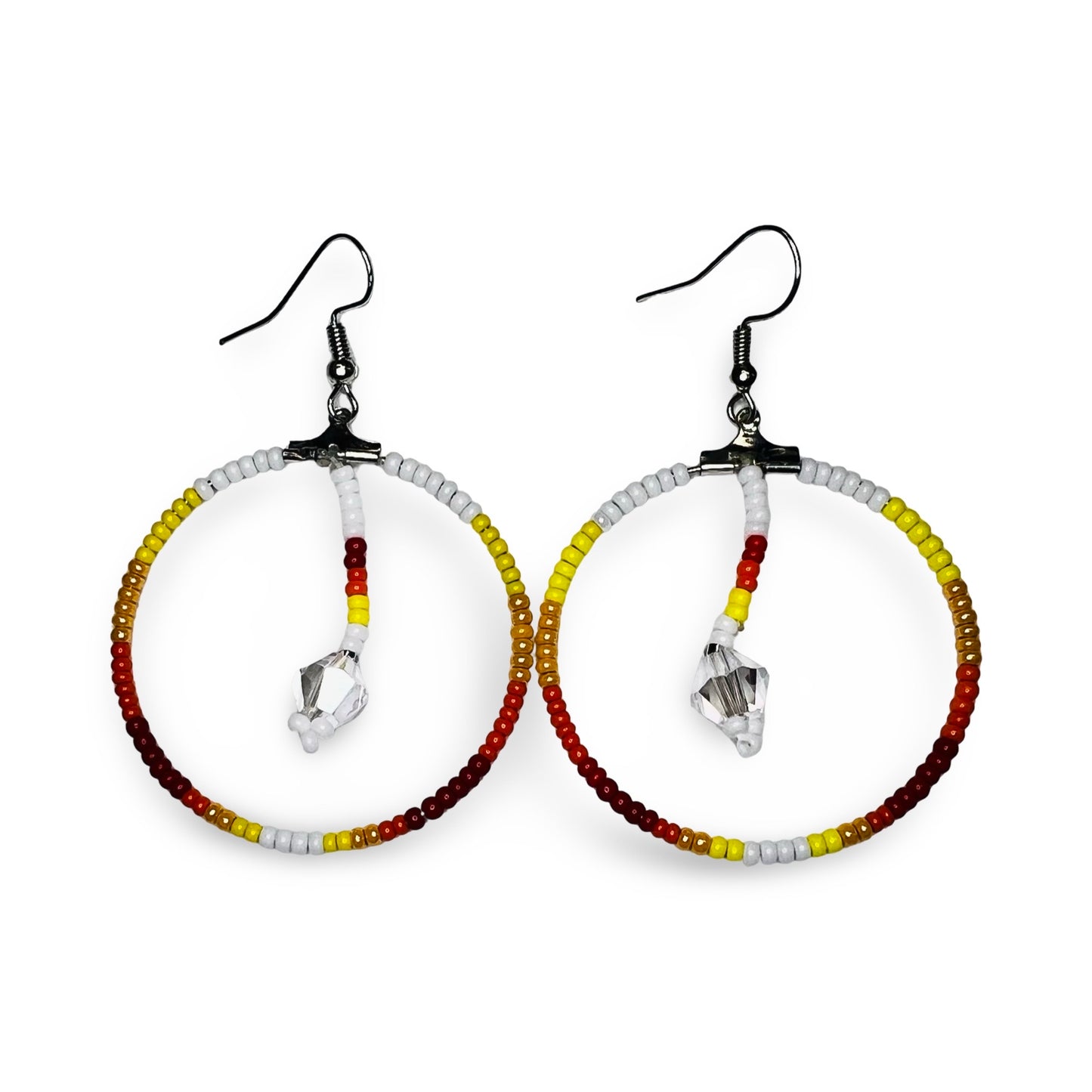 JR Bead Hoop & Charm Earrings