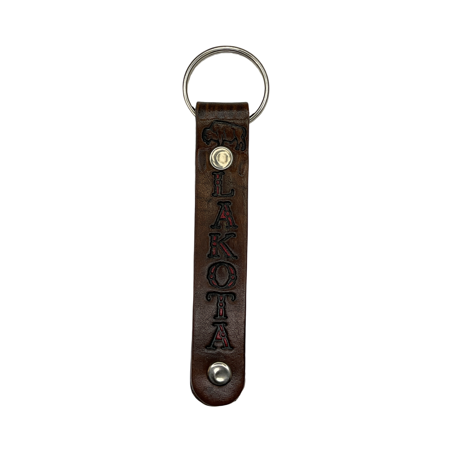 TEB Stamp Leather Keychain 4"