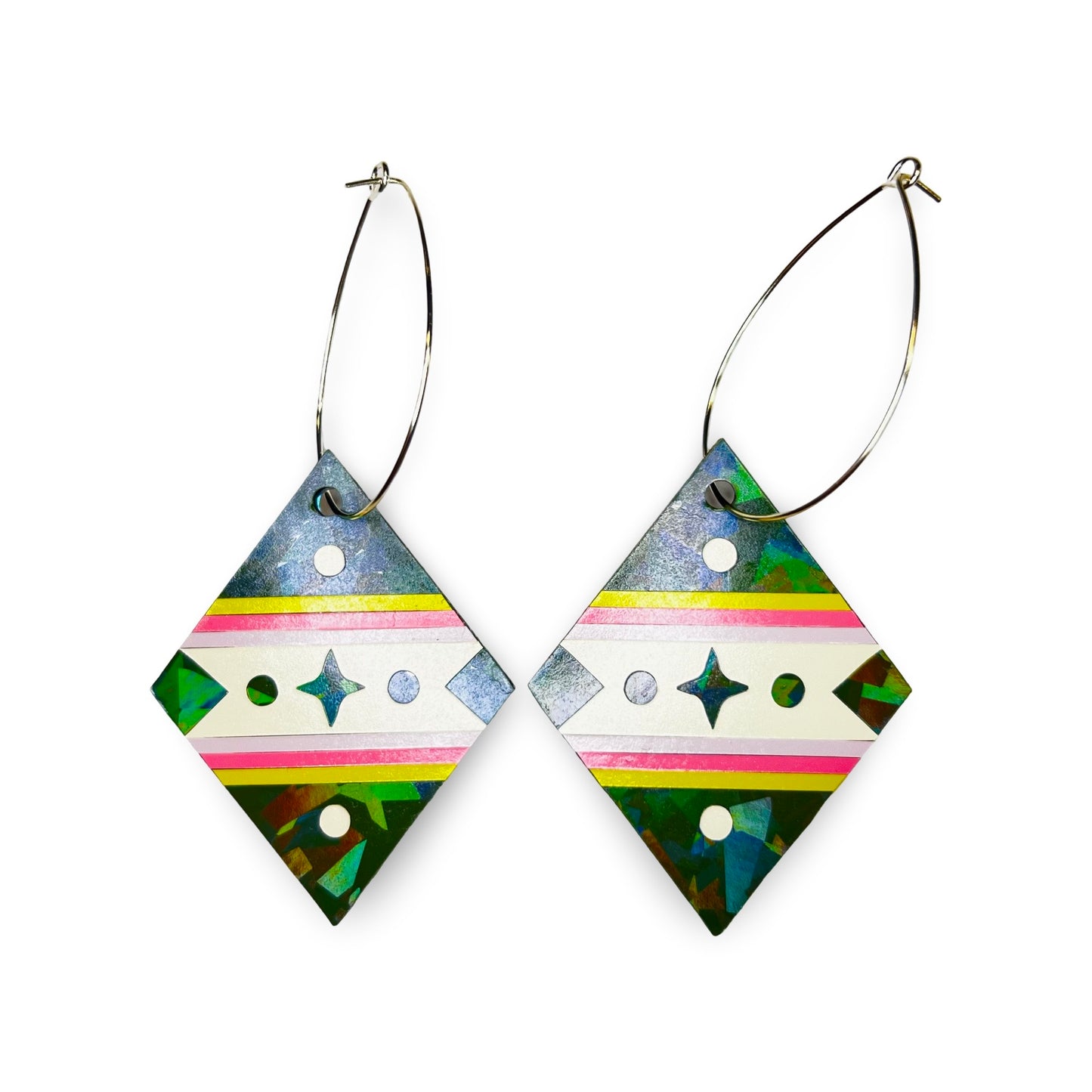 WW Large Geometric Vinyl Earrings