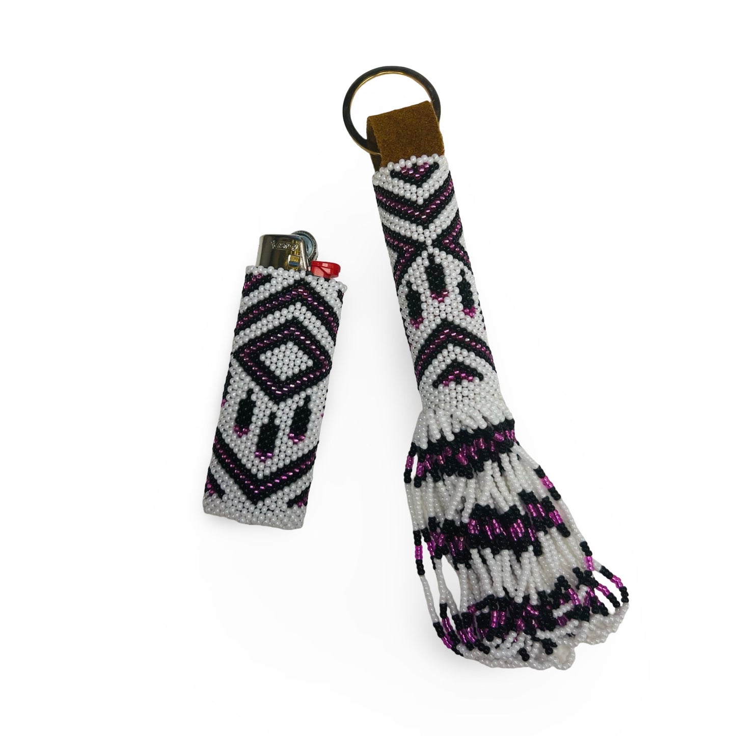 BJE Beaded Keychain & Lighter Set