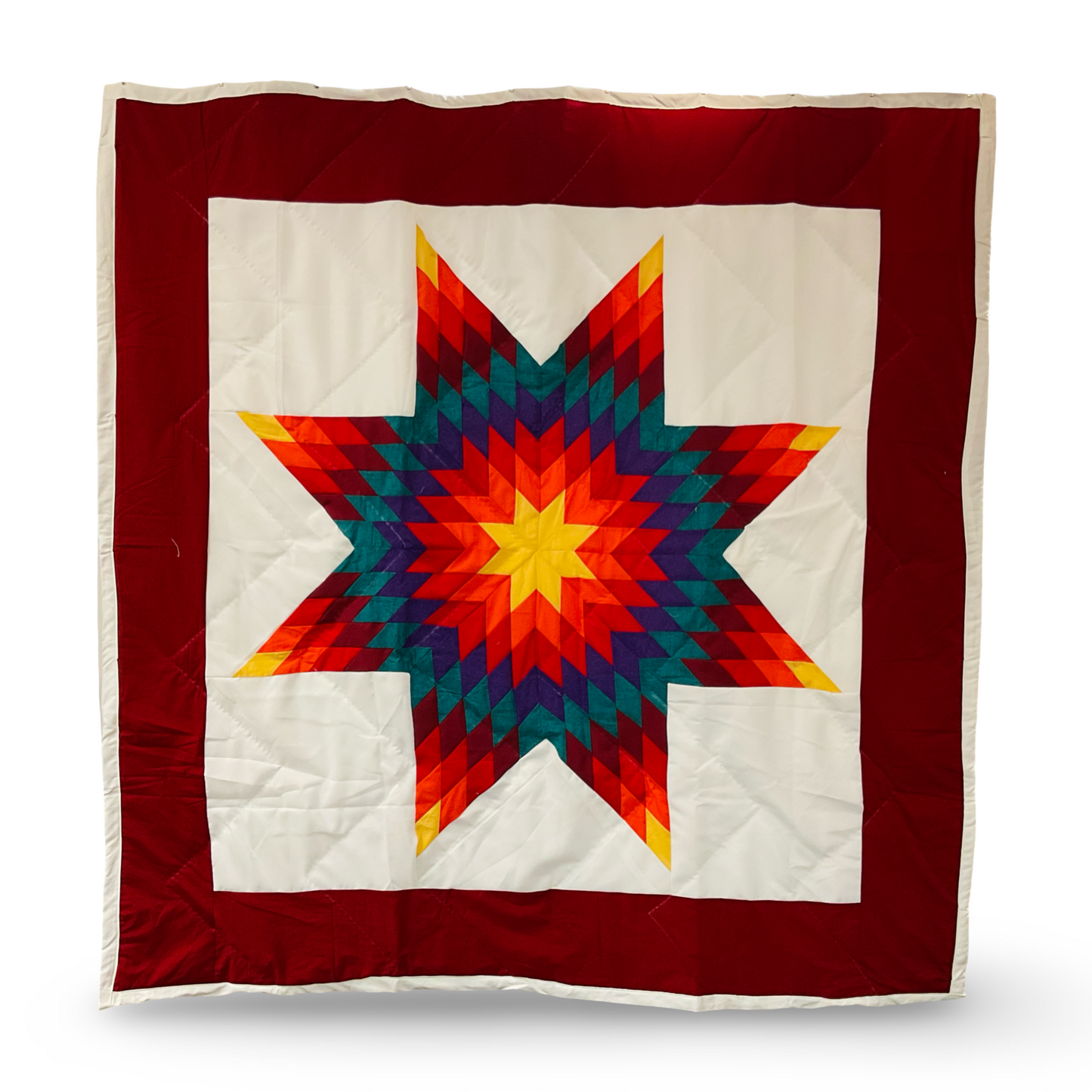 KHP Maroon/Purple Queen Star Quilt