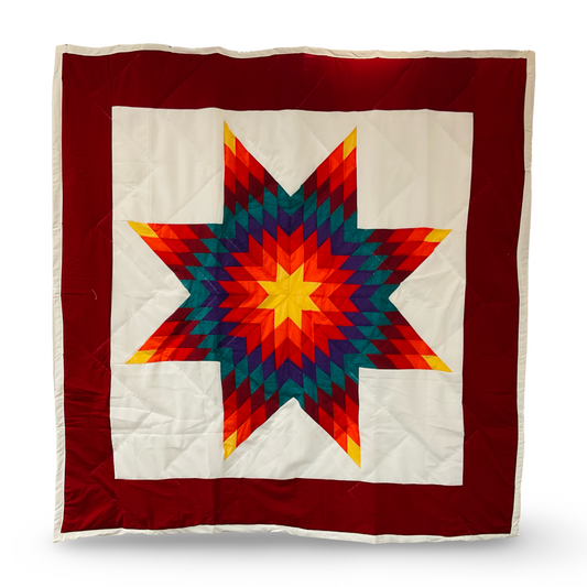KHP Maroon/Purple Queen Star Quilt