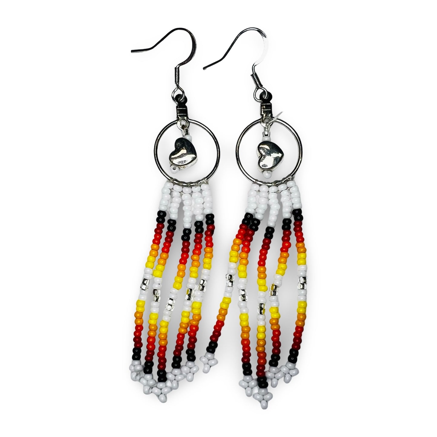 JR Fringe w/ Hearts Earrings