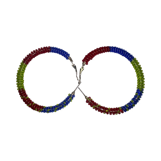 ERB Beaded Hoop Earrings