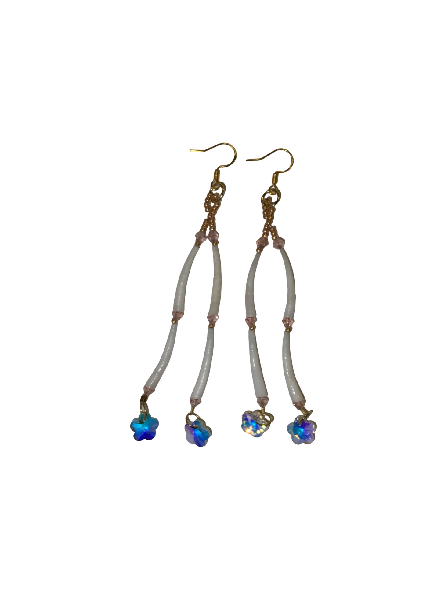 MH 2 Tier Single Dentalium Earrings