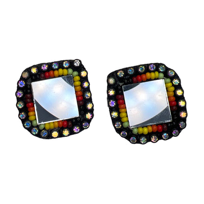 WR Bead & Mirror Earrings