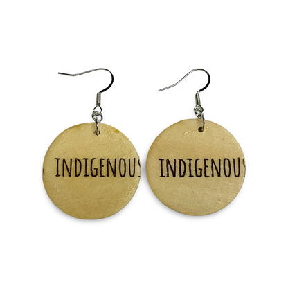 MH Wood Etched Earrings