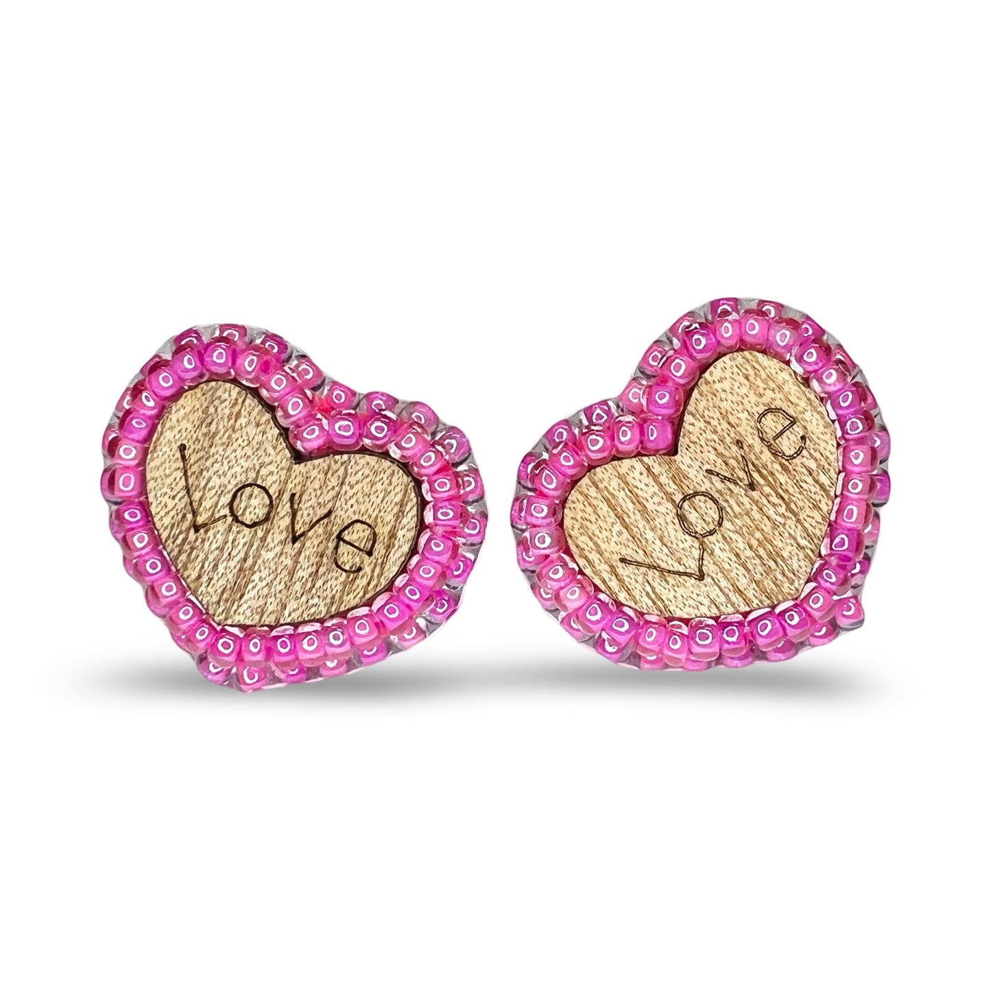 MH Small Beaded Cab Earrings