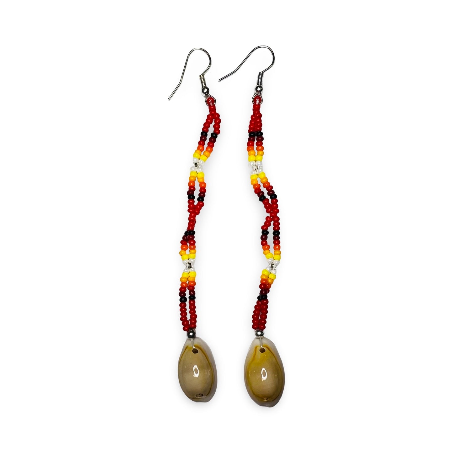 RBE Beaded Drop w/ Charm Earrings