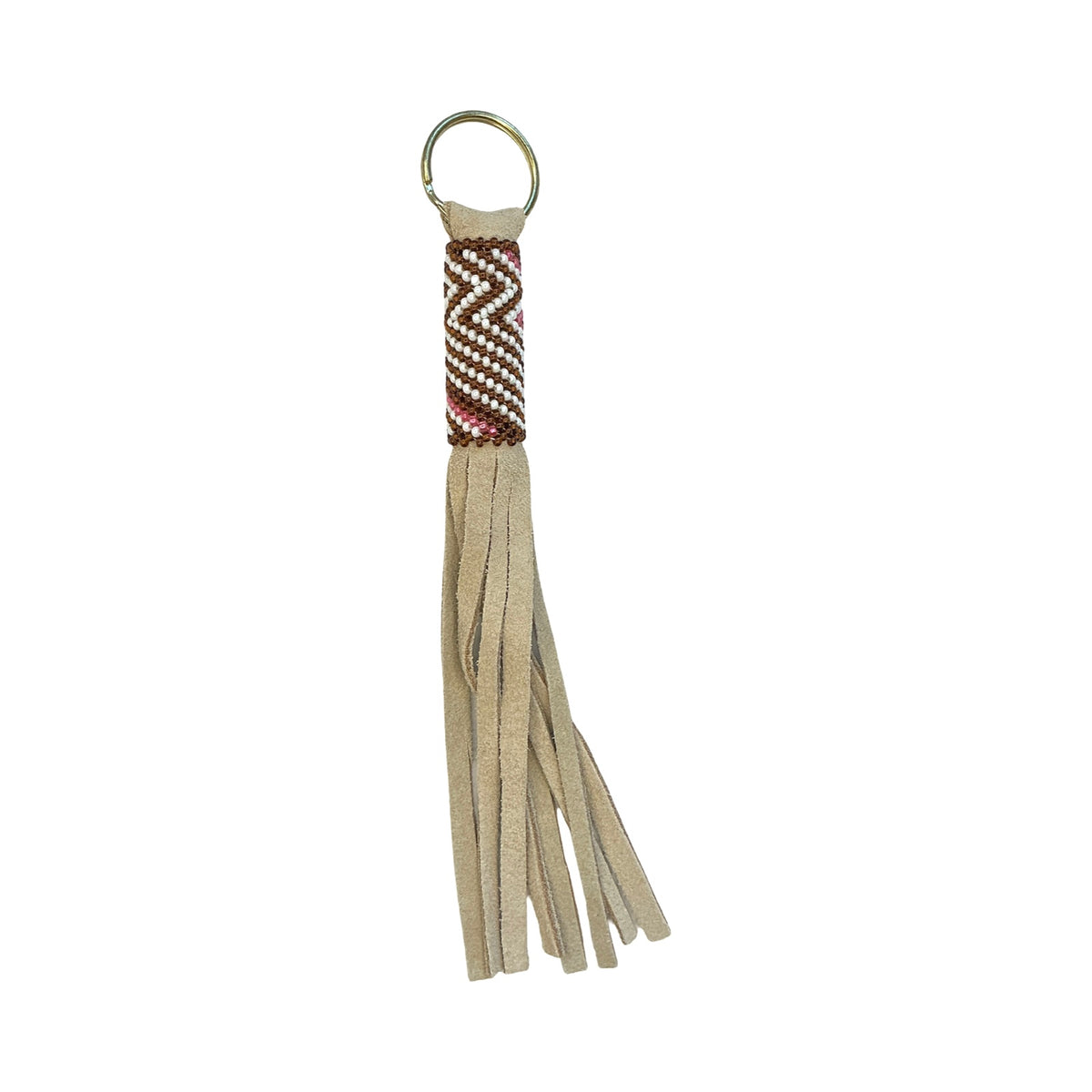 CWT Long Fringe Beaded Keychain
