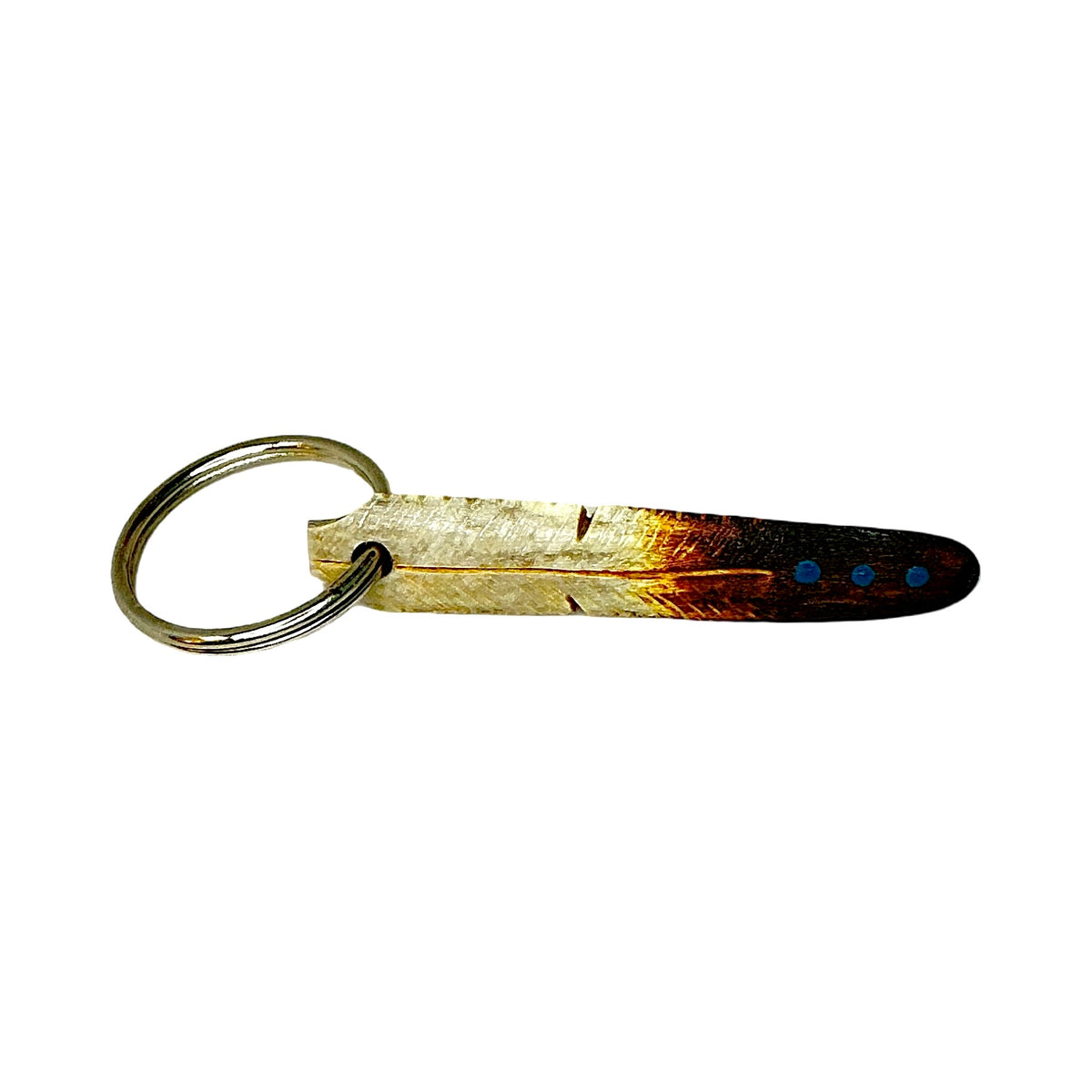 DYH Painted Feather Keychains
