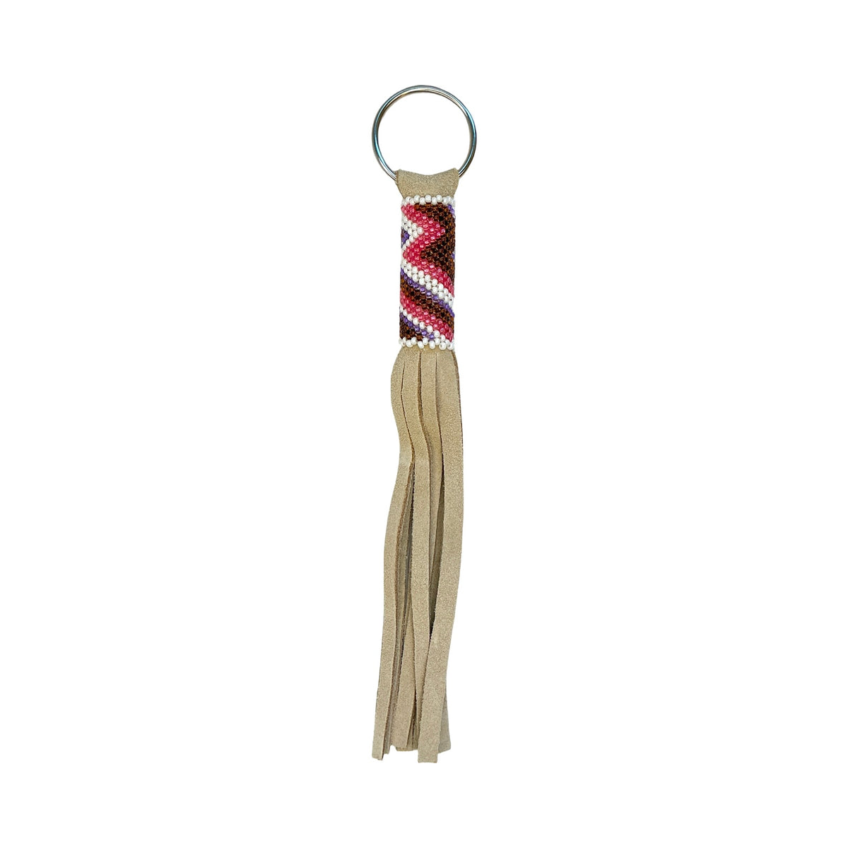 CWT Long Fringe Beaded Keychain