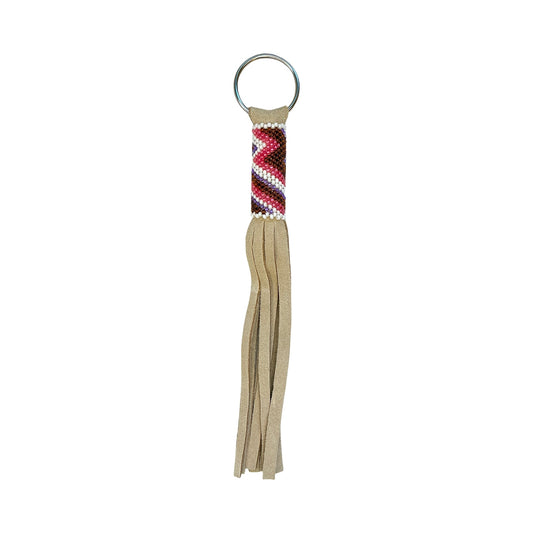 CWT Long Fringe Beaded Keychain