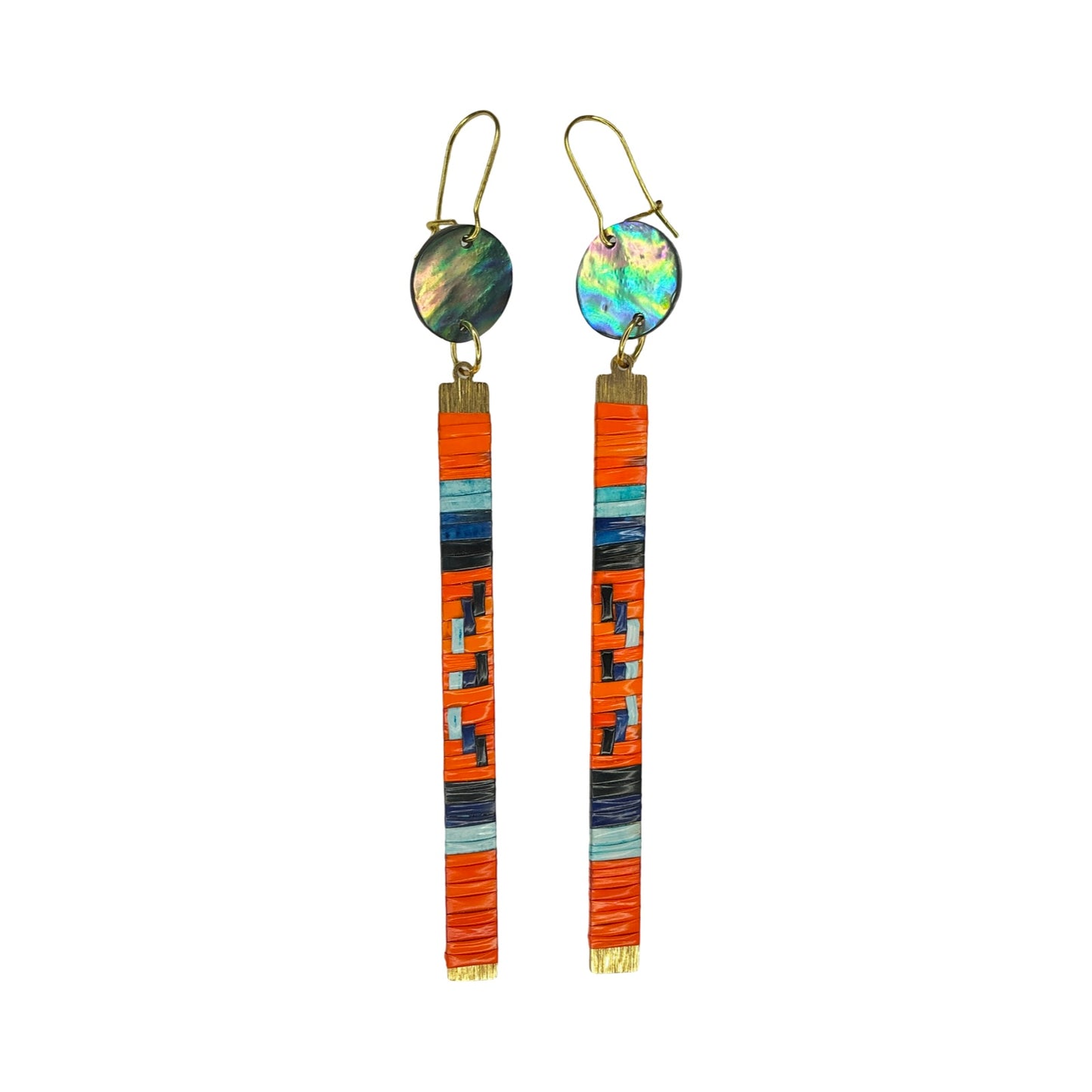 ARC 2.5" Quill Slat on Metal Earrings