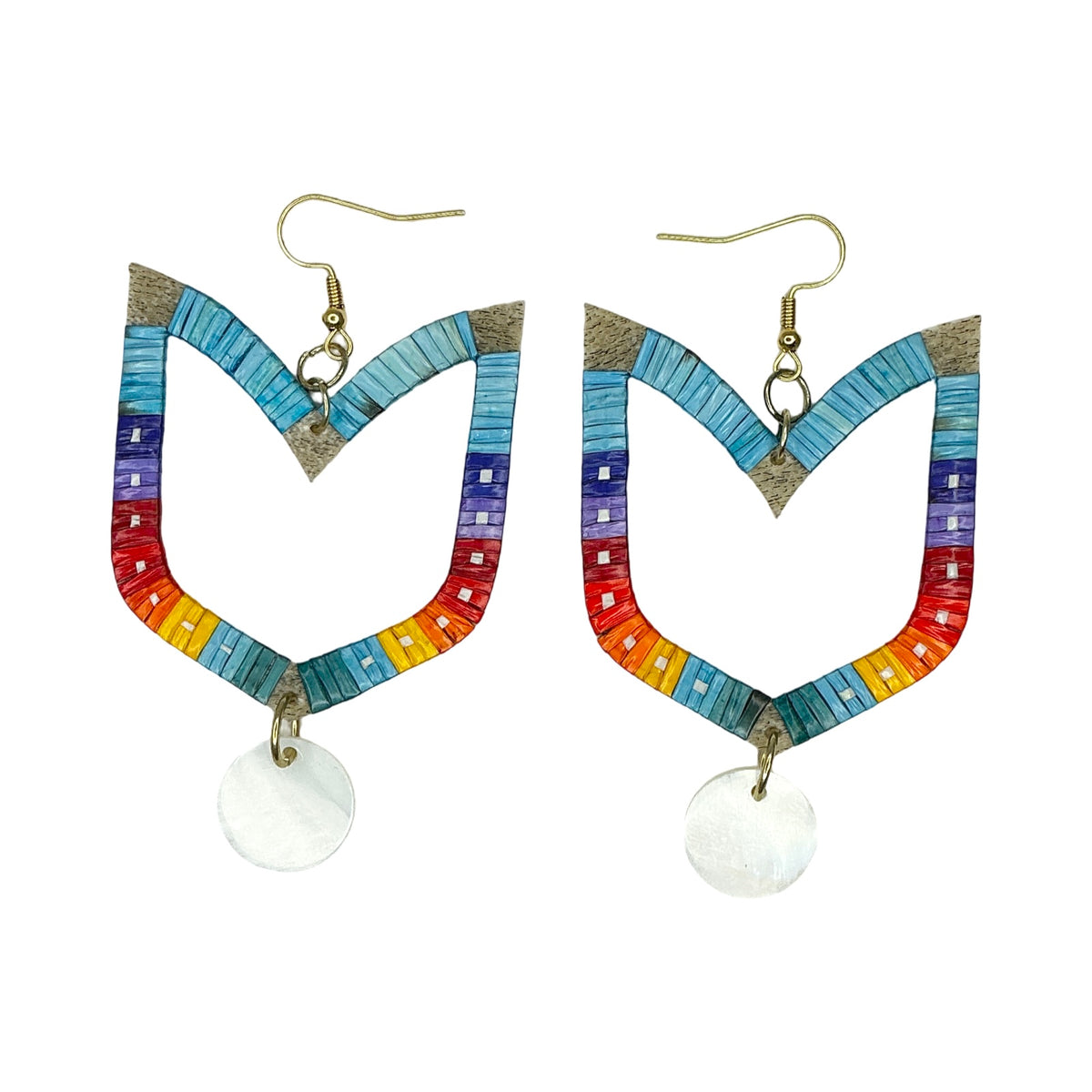 JRC Quill Floral & Nacre Earrings
