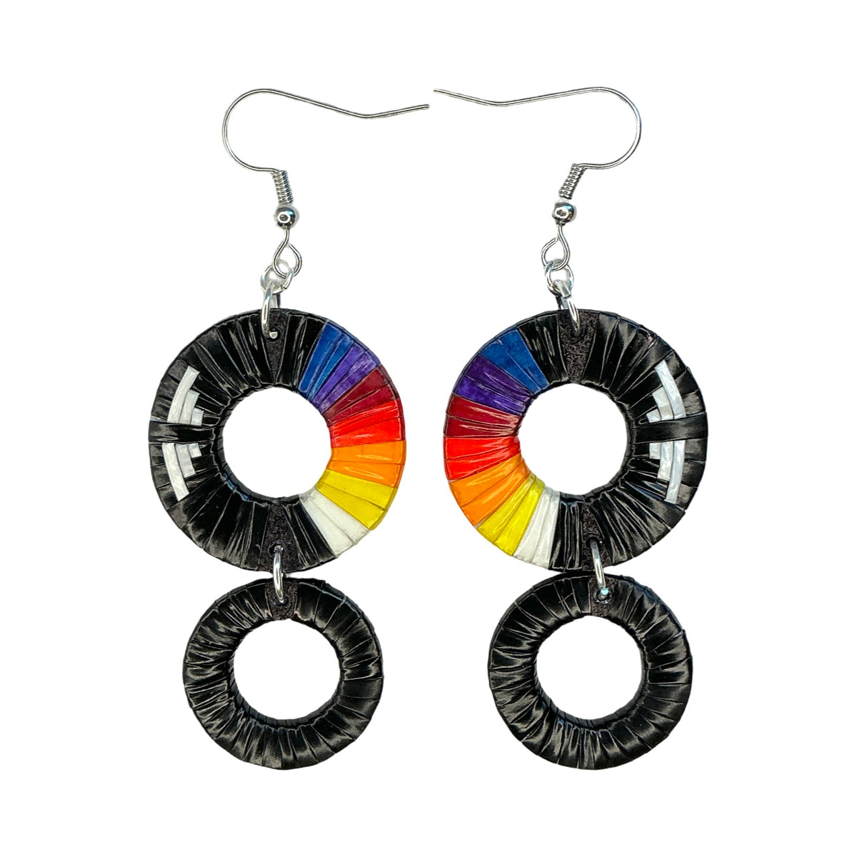MirRC 2 Tier Circle Quill Earrings