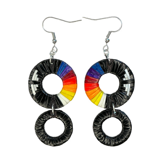 MirRC 2 Tier Circle Quill Earrings