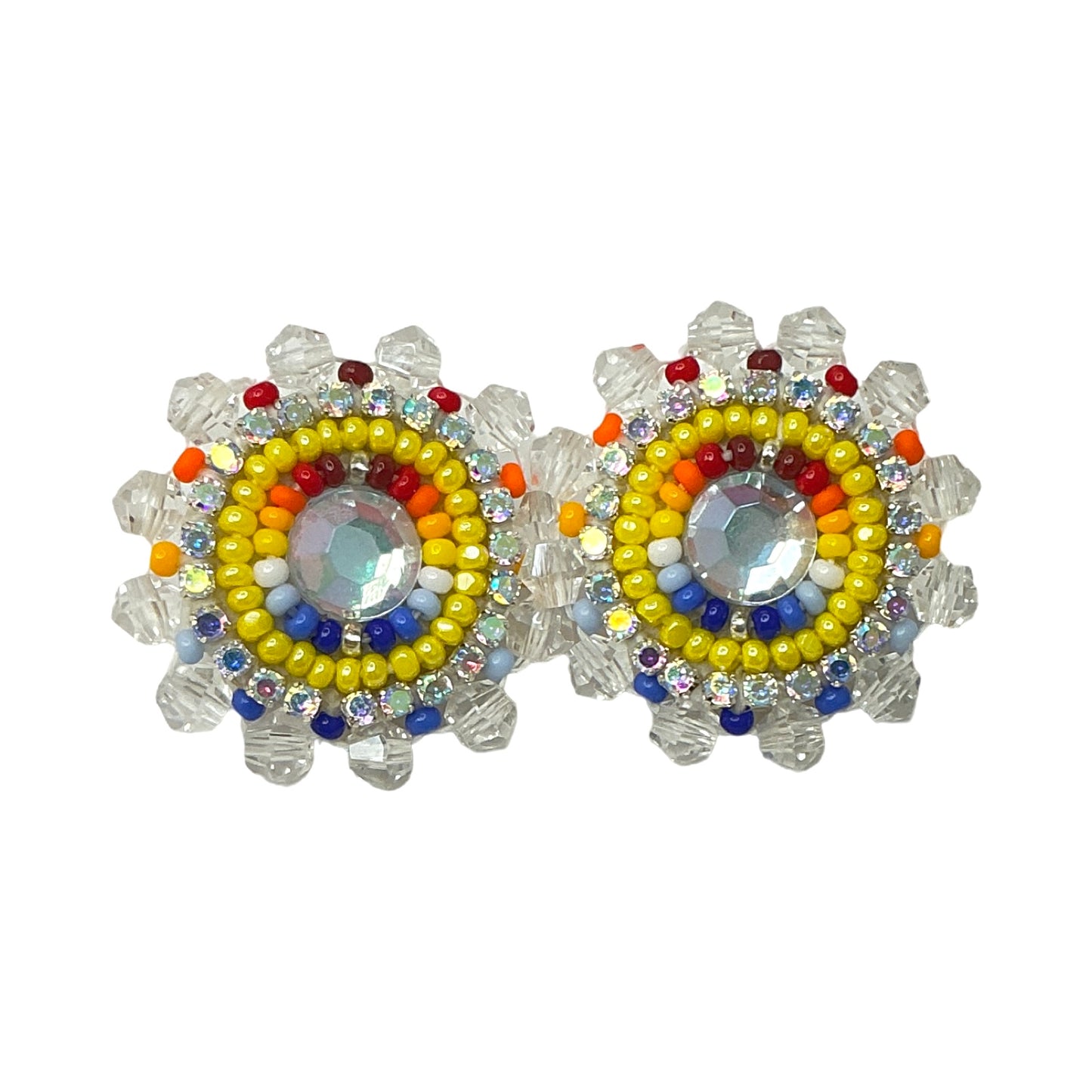 BBB Faceted Beaded Cab Earrings