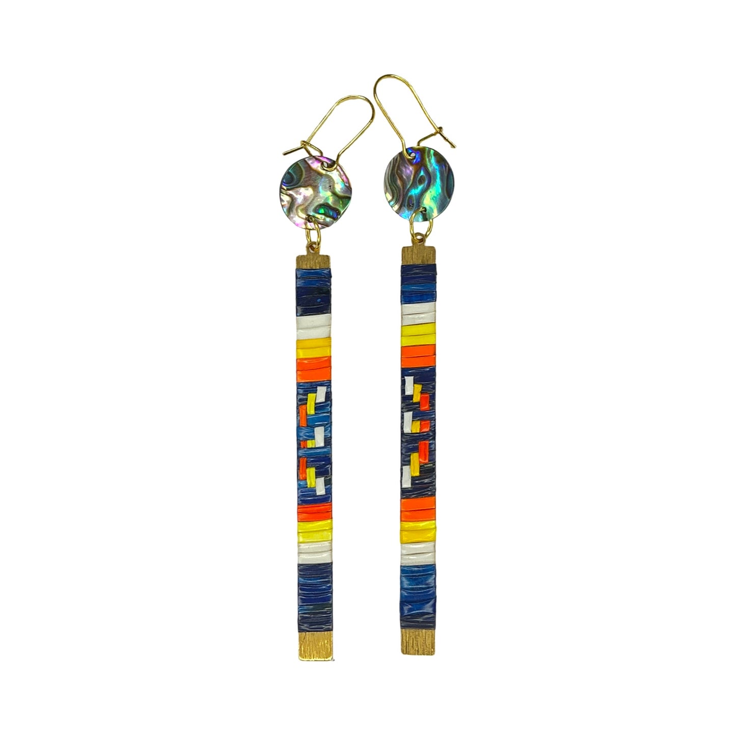 ARC 2.5" Quill Slat on Metal Earrings