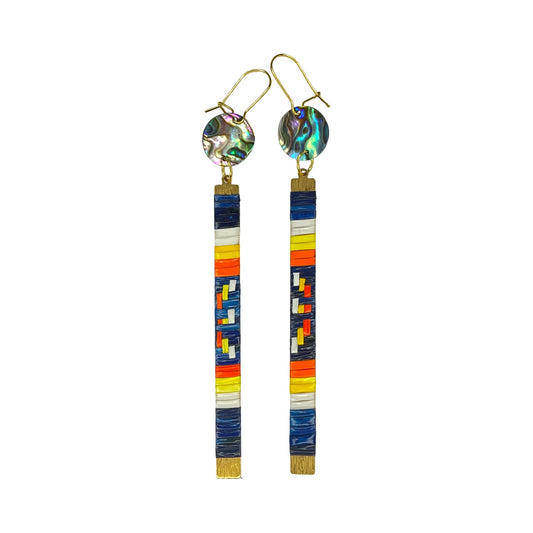 ARC 2.5" Quill Slat on Metal Earrings