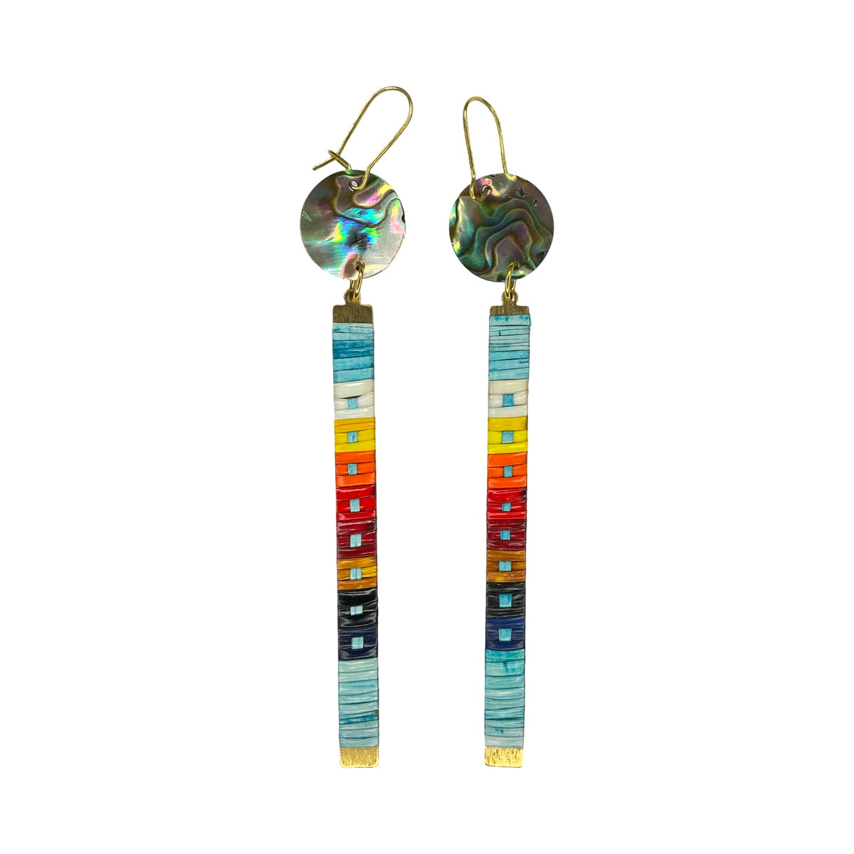 ARC 2.5" Quill Slat on Metal Earrings