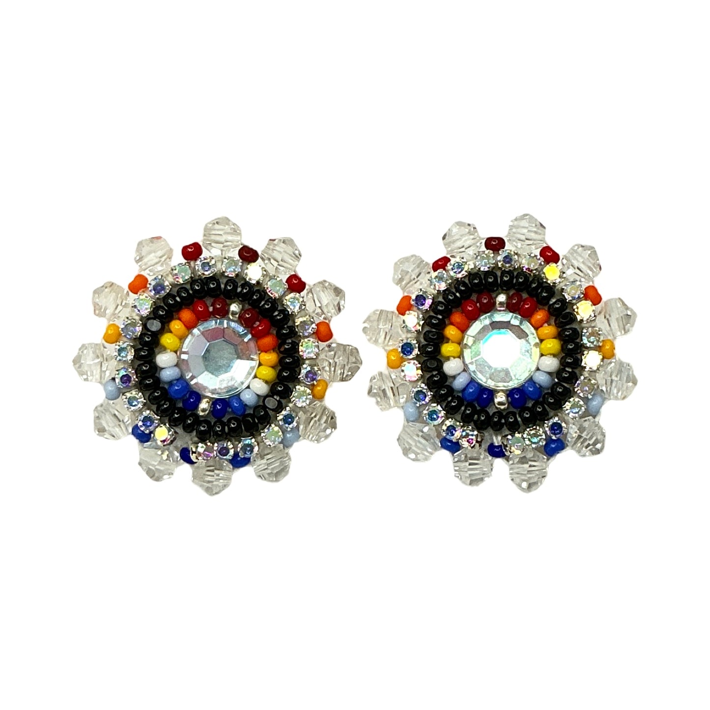 BBB Faceted Beaded Cab Earrings