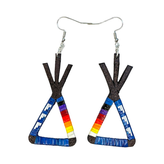 MirRC Blue Quill Tipi Earrings