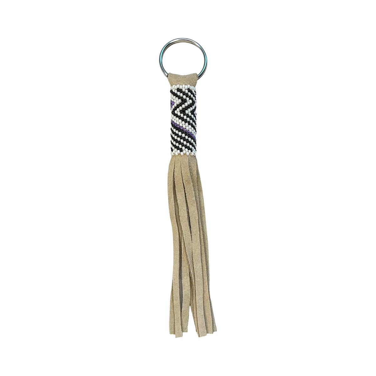 CWT Long Fringe Beaded Keychain