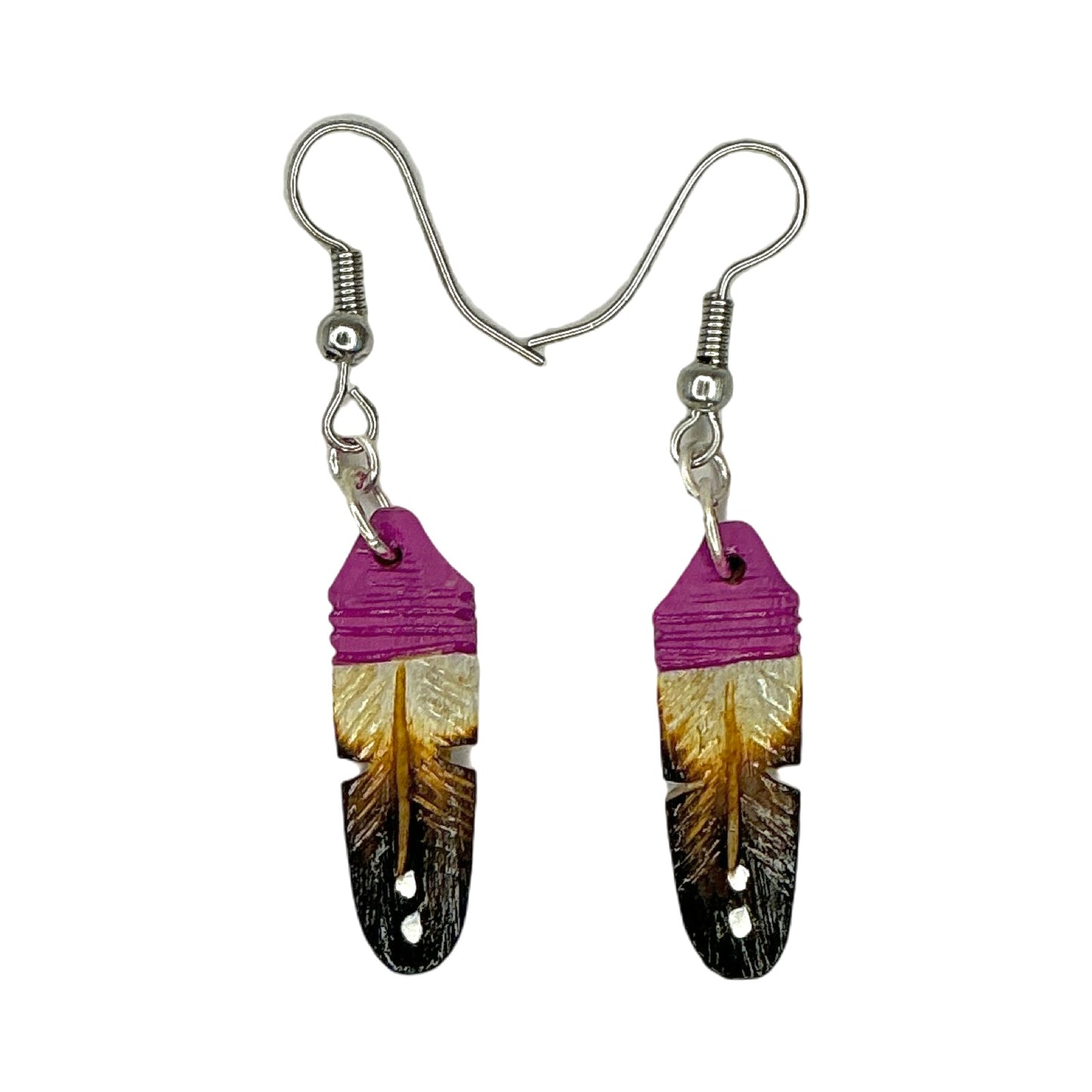 DYH Mini Painted Feather Earrings