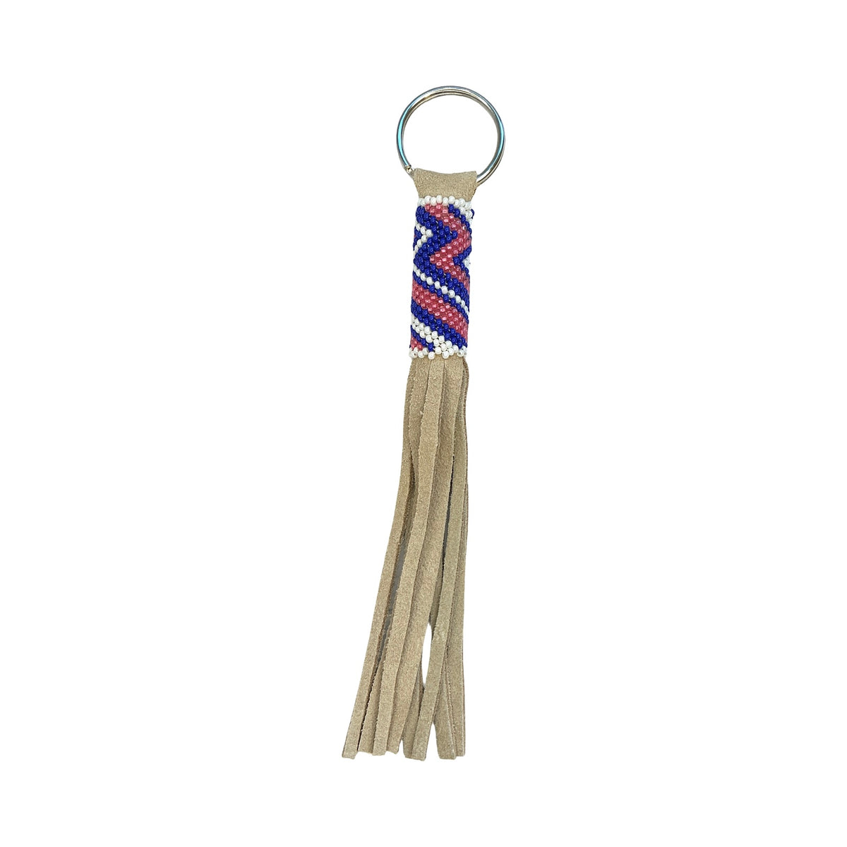 CWT Long Fringe Beaded Keychain