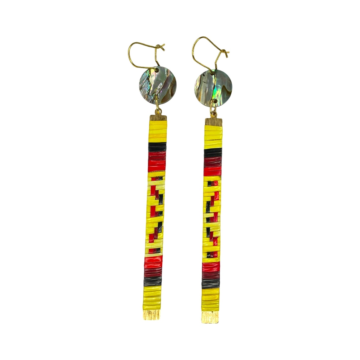 ARC 2.5" Quill Slat on Metal Earrings