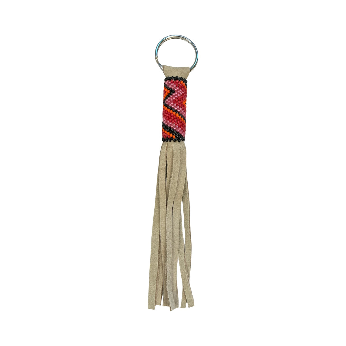 CWT Long Fringe Beaded Keychain