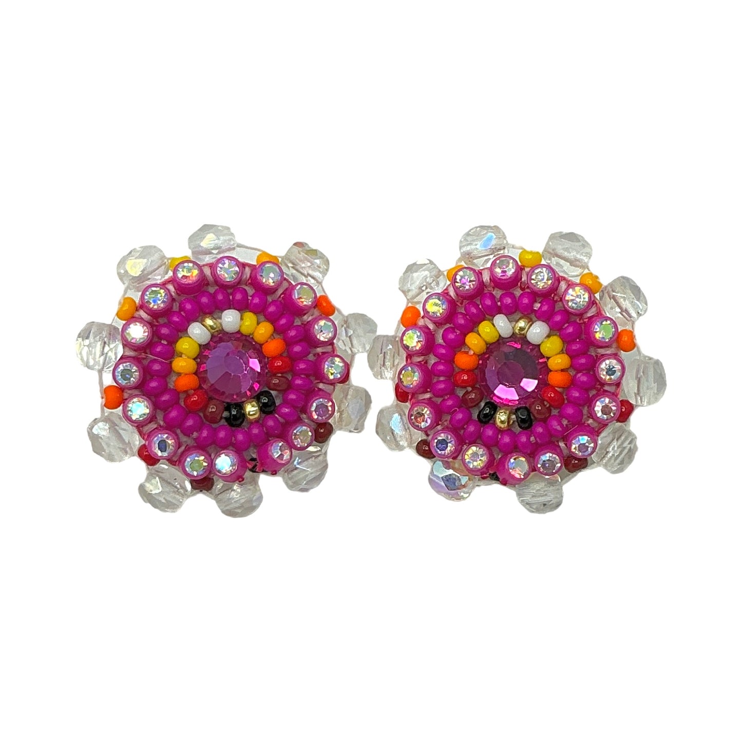 BBB Faceted Beaded Cab Earrings