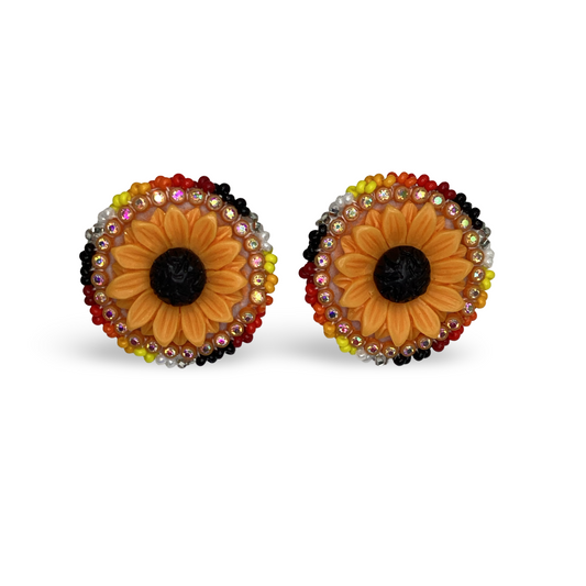 RBE Beaded Cab Earrings