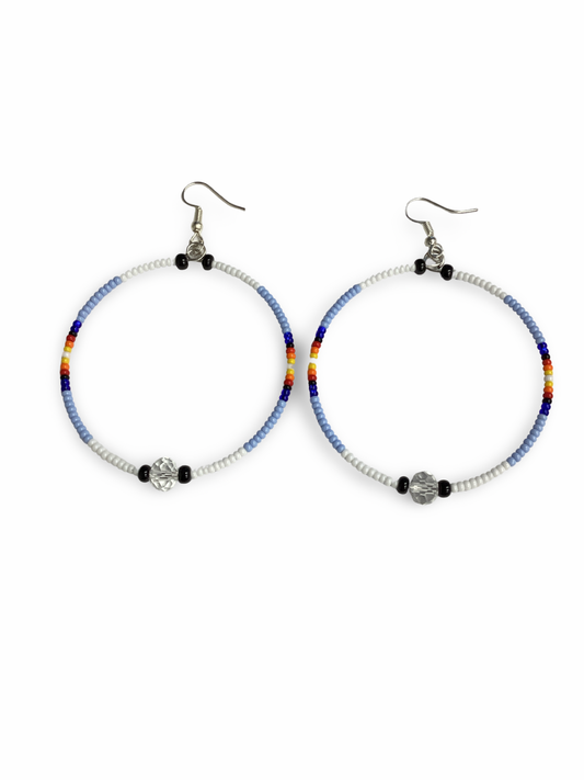LZ Beaded Hoop Earrings