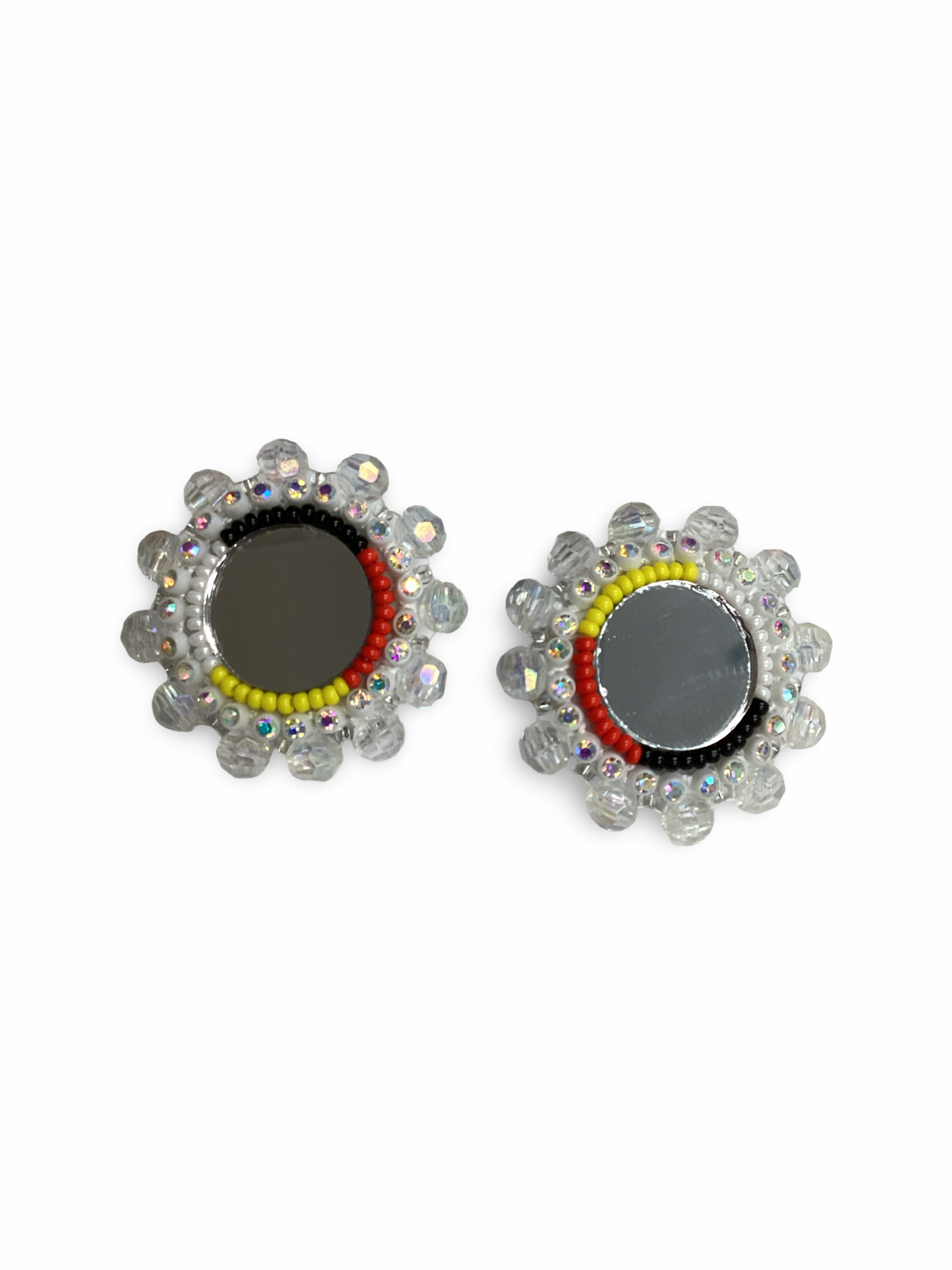 RBE Beaded Cab Earrings