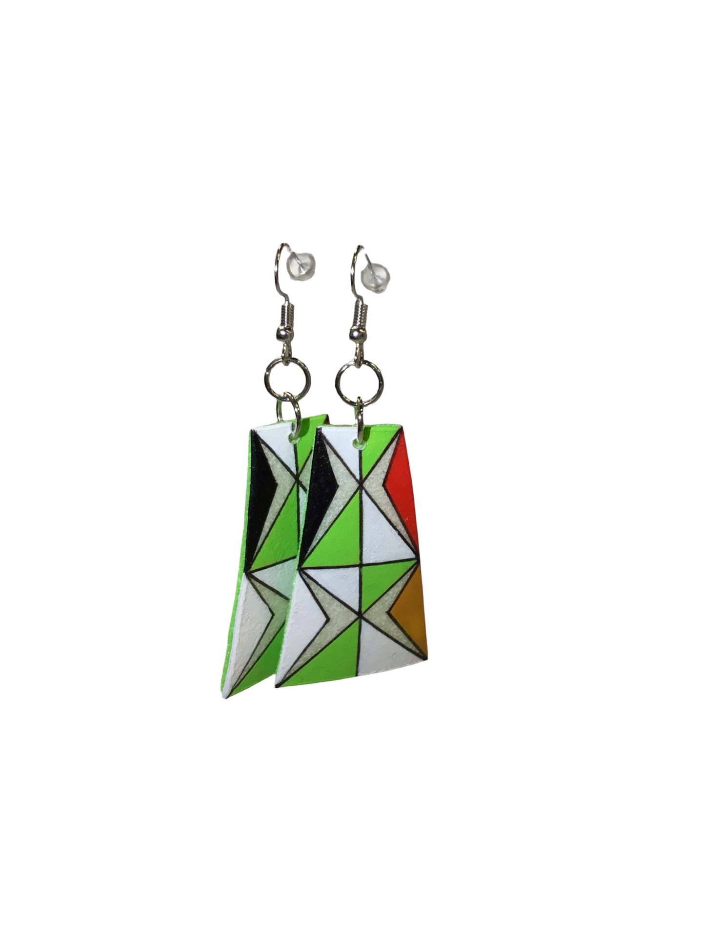 SE Painted Parfleche Earrings