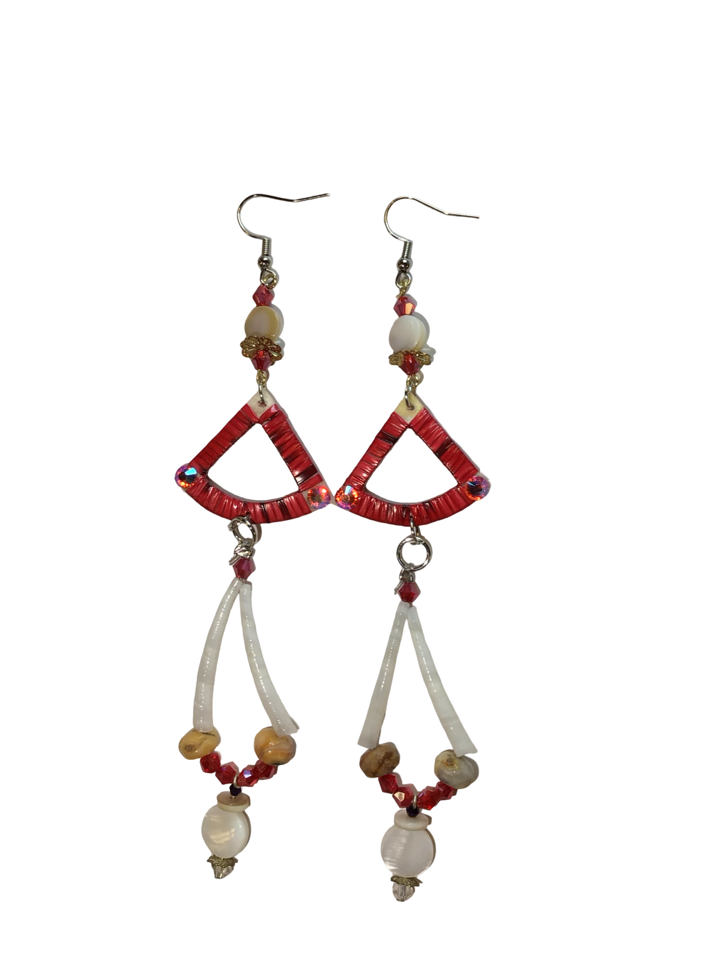 Double Dentalium & Quill Earrings