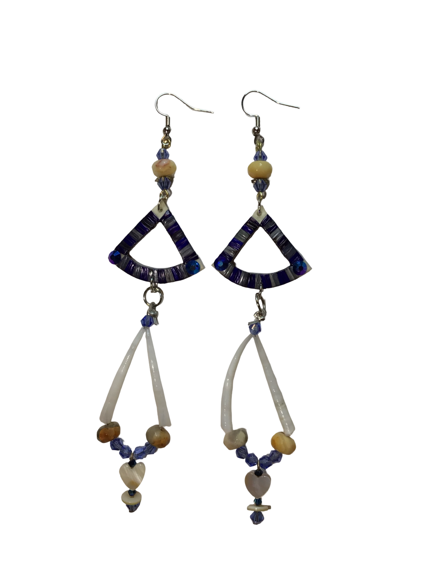 Double Dentalium & Quill Earrings