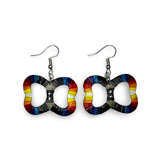 RB Small Black Butterfly Quill Earrings