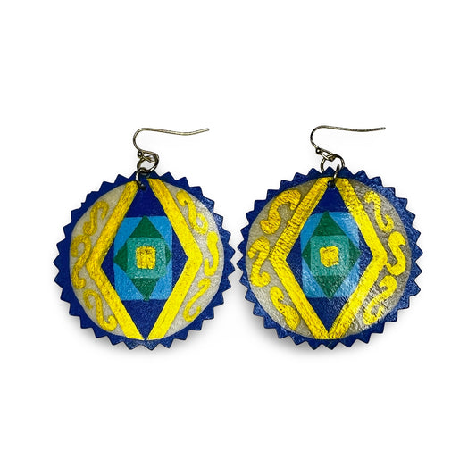 ST Painted Parfleche Earrings