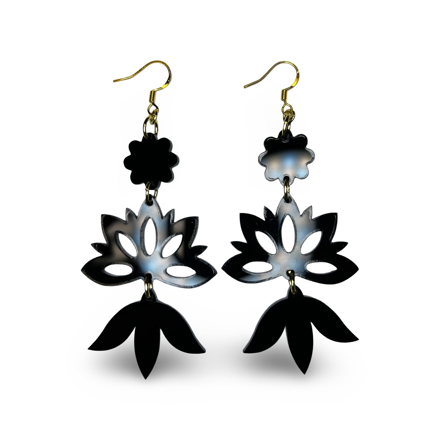 MH Black Acrylic Earrings