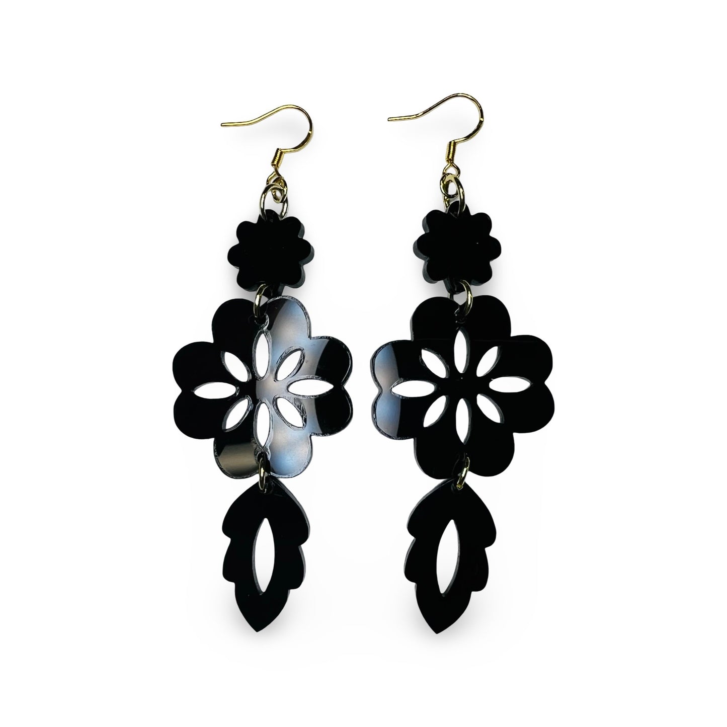 MH Black Acrylic Earrings