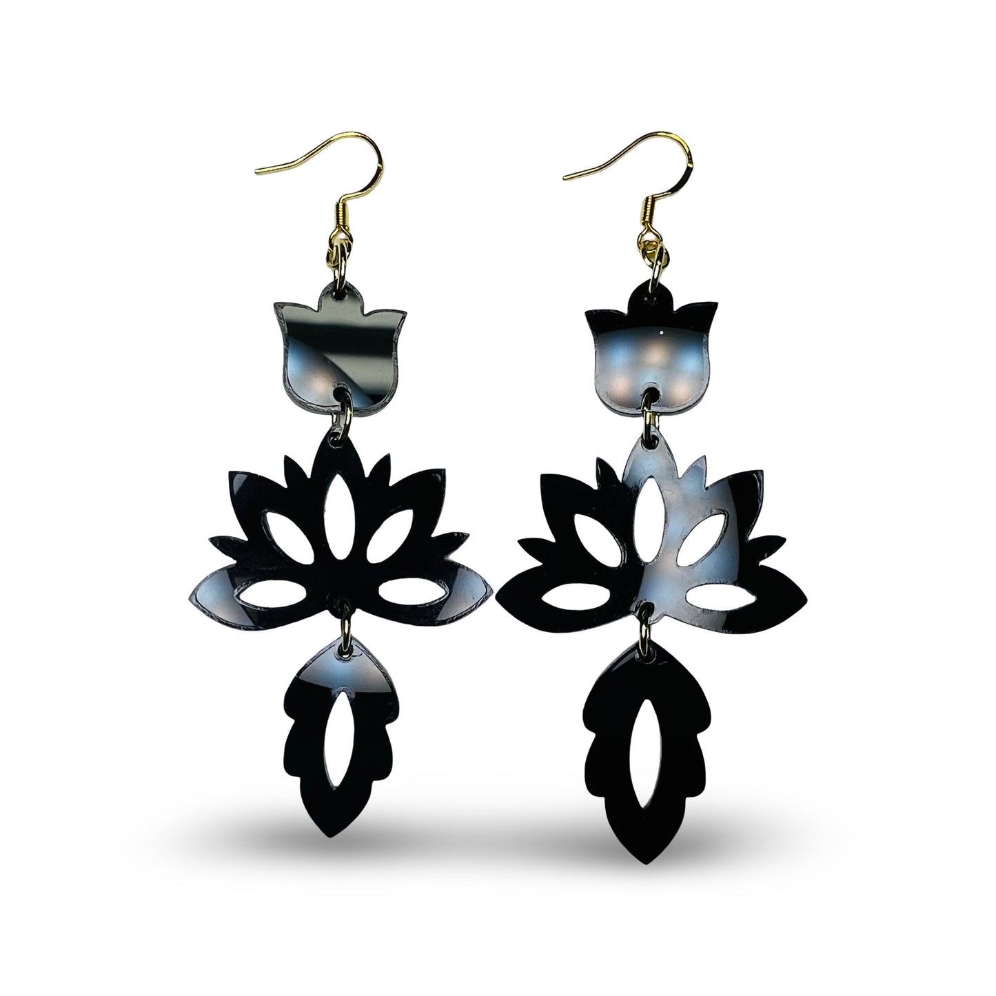 MH Black Acrylic Earrings