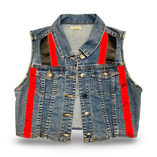 TG Youth Denim Ribbon Vest