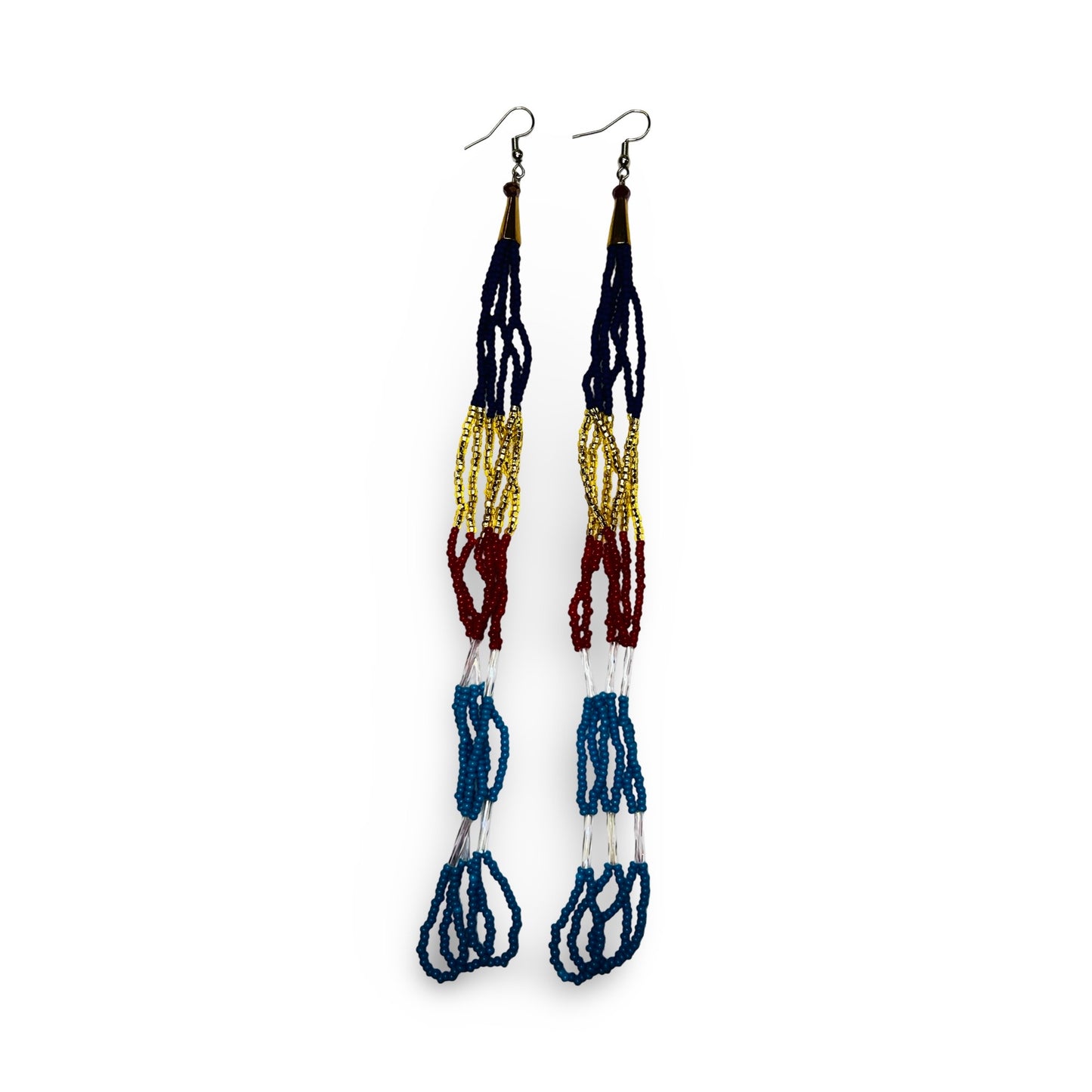 SBR Long Beaded Cone Earrings