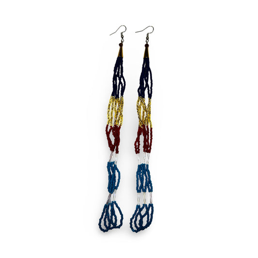 SBR Long Beaded Cone Earrings