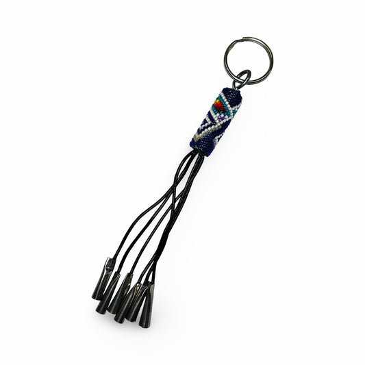 KEH Blue Beaded Keychain
