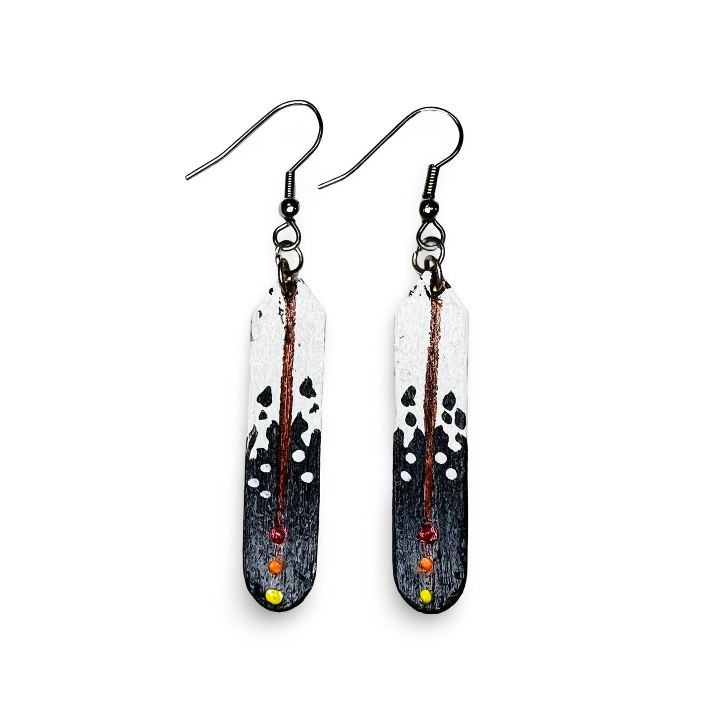 JSB Painted Feather Earrings