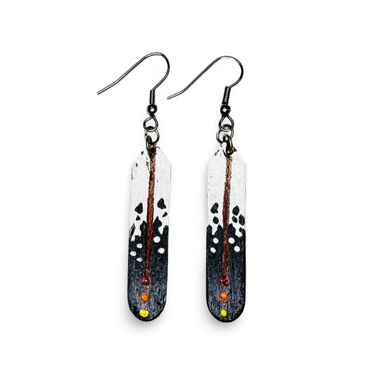 JSB Painted Feather Earrings